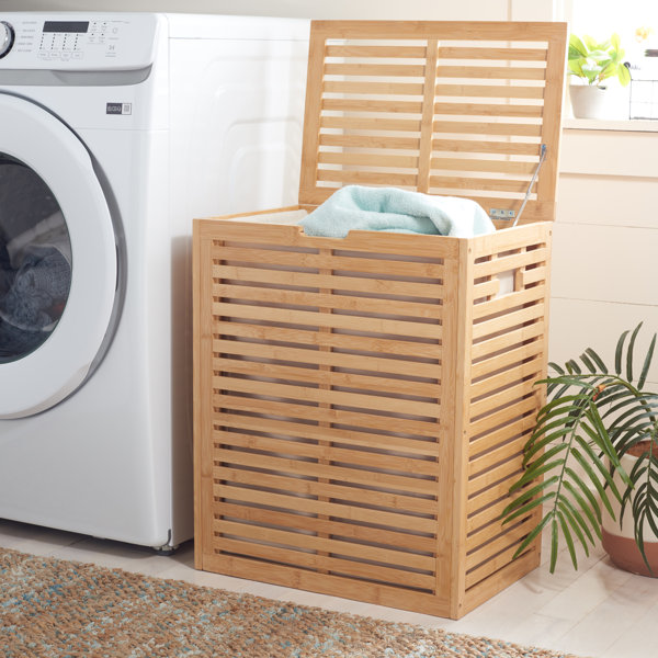 Safavieh Wood Laundry Hamper with Lid Wayfair
